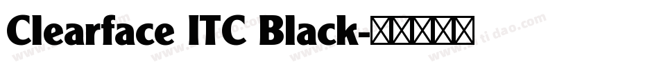 Clearface ITC Black字体转换